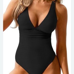 Cupshe Elegant Black One-Piece Swimsuit